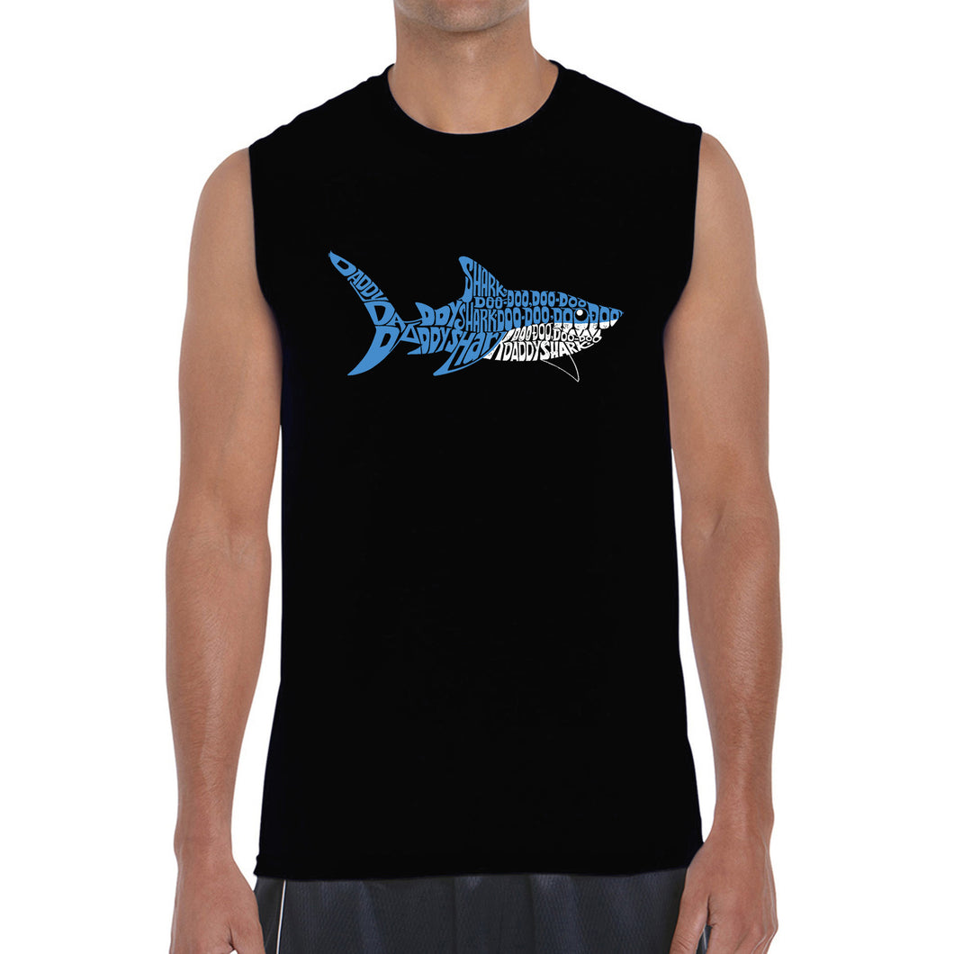 Daddy Shark - Men's Word Art Sleeveless Tshirt