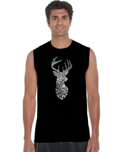 Load image into Gallery viewer, Types of Deer - Men&#39;s Word Art Sleeveless T-Shirt