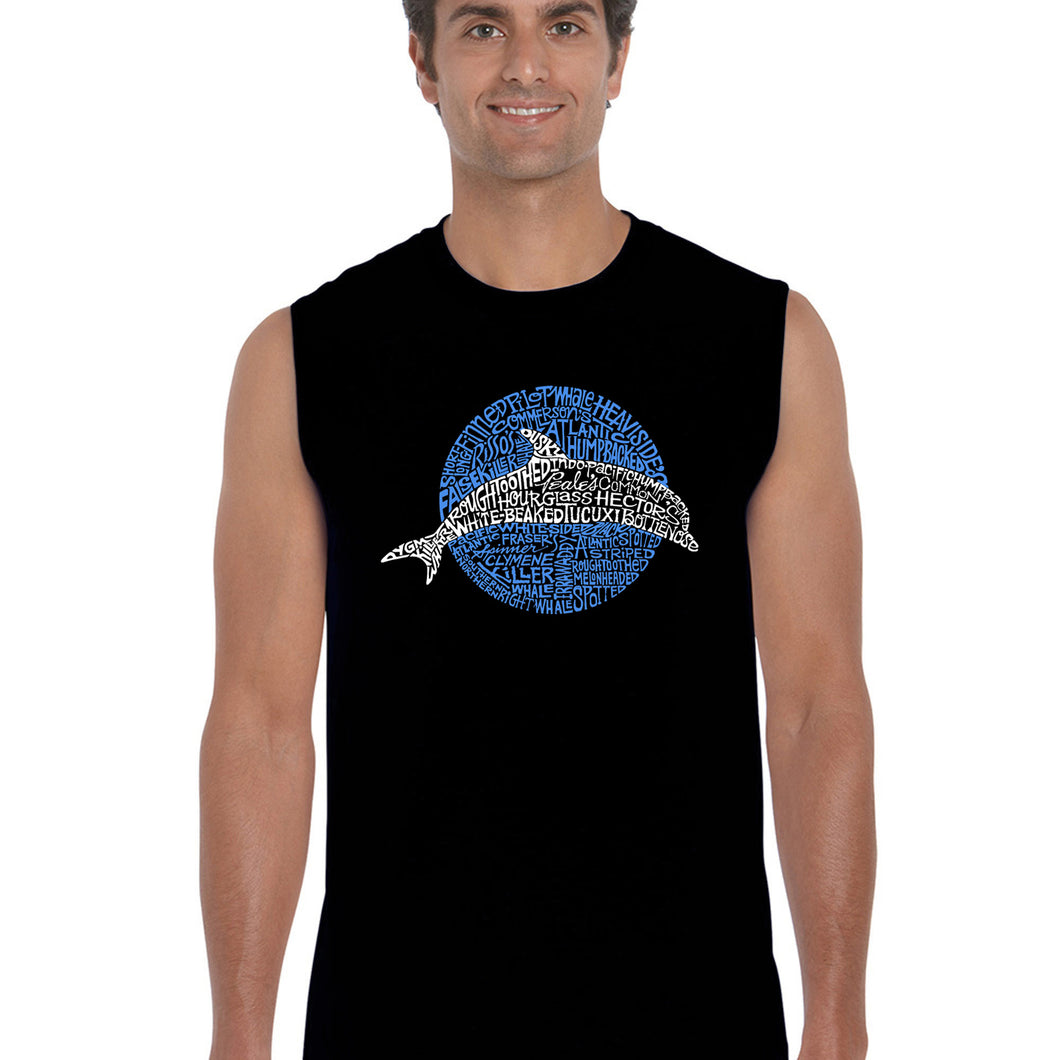 Species of Dolphin -  Men's Word Art Sleeveless T-Shirt