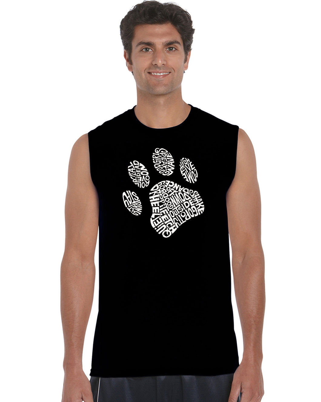 Dog Paw - Men's Word Art Sleeveless T-Shirt