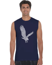 Load image into Gallery viewer, Eagle - Men&#39;s Word Art Sleeveless T-Shirt