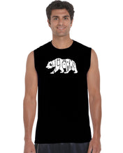 Load image into Gallery viewer, California Bear - Men&#39;s Word Art Sleeveless T-Shirt