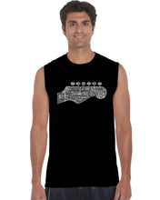 Load image into Gallery viewer, Guitar Head - Men&#39;s Word Art Sleeveless T-Shirt