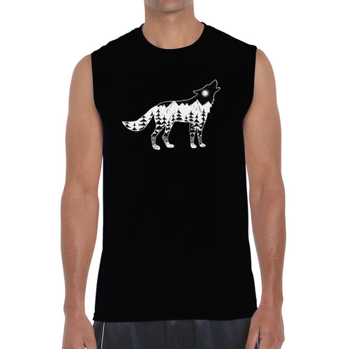 Howling Wolf  - Men's Word Art Sleeveless T-Shirt