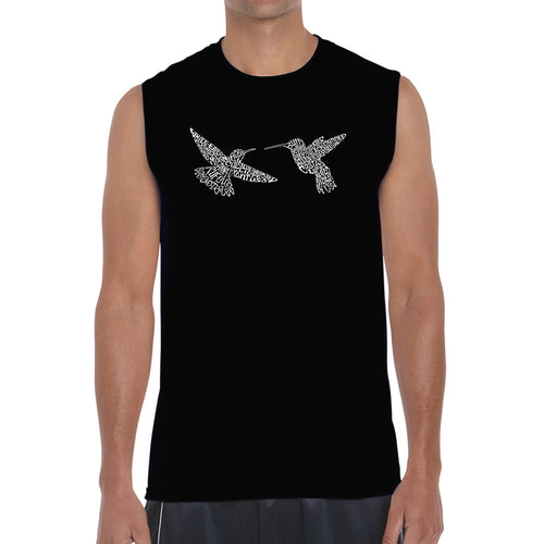 Hummingbirds - Men's Word Art Sleeveless T-Shirt