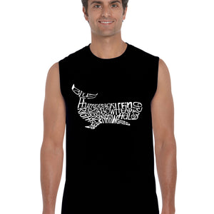 Humpback Whale -  Men's Word Art Sleeveless T-Shirt