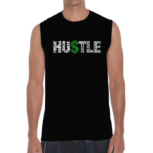 Hustle  - Men's Word Art Sleeveless T-Shirt