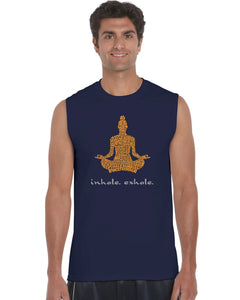 Inhale Exhale - Men's Word Art Sleeveless T-Shirt