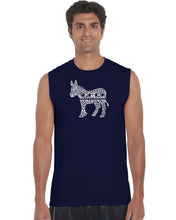 Load image into Gallery viewer, I Vote Democrat - Men&#39;s Word Art Sleeveless T-Shirt