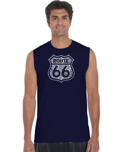 Get Your Kicks on Route 66 - Men's Word Art Sleeveless T-Shirt