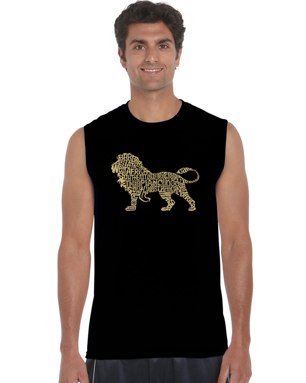 Lion - Men's Word Art Sleeveless T-Shirt