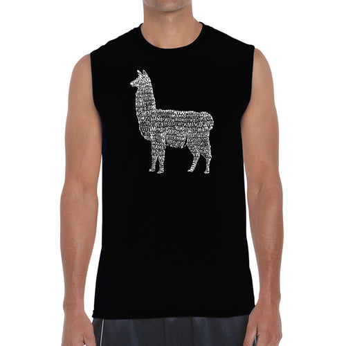 Llama Mama  - Men's Word Art Sleeveless T-Shirt