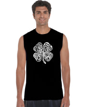 Load image into Gallery viewer, Feeling Lucky - Men&#39;s Word Art Sleeveless T-Shirt