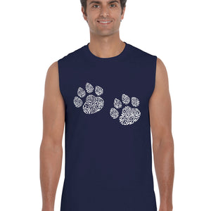 Meow Cat Prints -  Men's Word Art Sleeveless T-Shirt