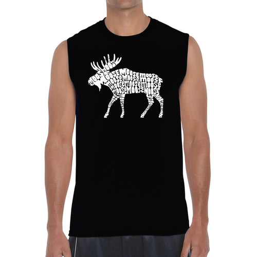 Moose  - Men's Word Art Sleeveless T-Shirt