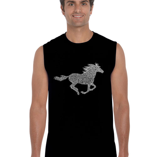 Horse Breeds -  Men's Word Art Sleeveless T-Shirt