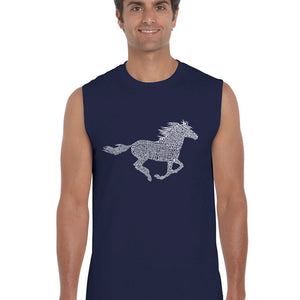 Horse Breeds -  Men's Word Art Sleeveless T-Shirt