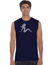 Load image into Gallery viewer, MUDFLAP GIRL - Men&#39;s Word Art Sleeveless T-Shirt