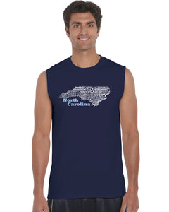 North Carolina - Men's Word Art Sleeveless T-Shirt
