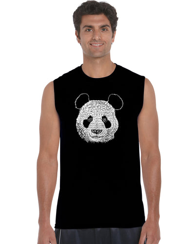 Panda - Men's Word Art Sleeveless T-Shirt