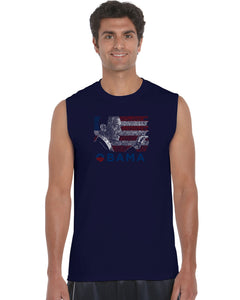 OBAMA AMERICA THE BEAUTIFUL - Men's Word Art Sleeveless T-Shirt