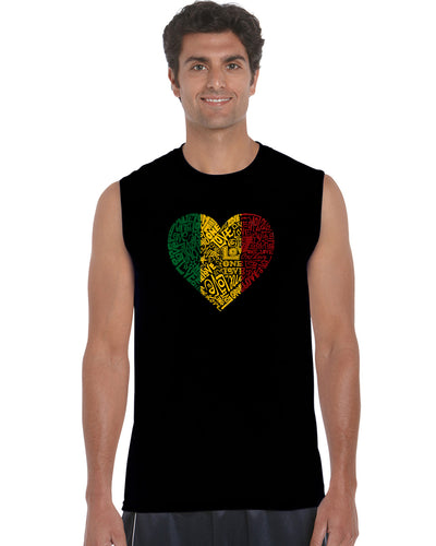 One Love Heart -  Men's Word Art Sleeveless T-Shirt
