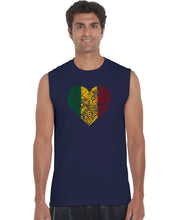 Load image into Gallery viewer, One Love Heart -  Men&#39;s Word Art Sleeveless T-Shirt