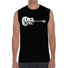 Load image into Gallery viewer, Peace Love Country  - Men&#39;s Word Art Sleeveless T-Shirt
