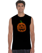 Load image into Gallery viewer, Pumpkin - Men&#39;s Word Art Sleeveless T-Shirt