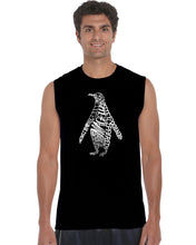 Load image into Gallery viewer, Penguin -  Men&#39;s Word Art Sleeveless T-Shirt