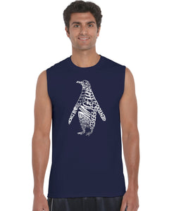 Penguin -  Men's Word Art Sleeveless T-Shirt