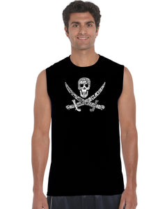 PIRATE CAPTAINS, SHIPS AND IMAGERY - Men's Word Art Sleeveless T-Shirt
