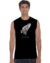 Load image into Gallery viewer, Prayer Hands -  Men&#39;s Word Art Sleeveless T-Shirt
