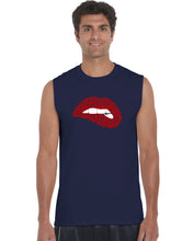Load image into Gallery viewer, Savage Lips - Men&#39;s Word Art Sleeveless T-Shirt