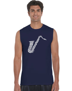 Sax - Men's Word Art Sleeveless T-Shirt