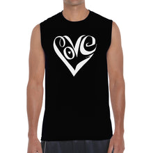Load image into Gallery viewer, Script Love Heart  - Men&#39;s Word Art Sleeveless T-Shirt
