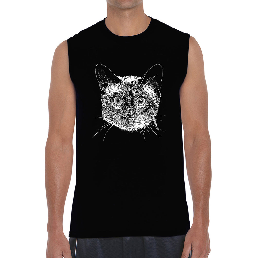 Siamese Cat  - Men's Word Art Sleeveless T-Shirt