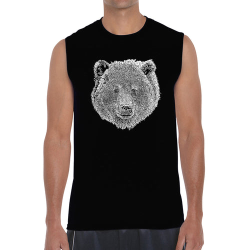 Bear Face  - Men's Word Art Sleeveless T-Shirt
