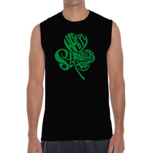 Load image into Gallery viewer, St Patricks Day Shamrock  - Men&#39;s Word Art Sleeveless T-Shirt