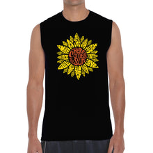 Load image into Gallery viewer, Sunflower  - Men&#39;s Word Art Sleeveless T-Shirt