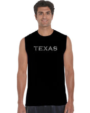 Load image into Gallery viewer, THE GREAT CITIES OF TEXAS - Men&#39;s Word Art Sleeveless T-Shirt