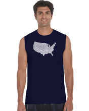Load image into Gallery viewer, THE STAR SPANGLED BANNER - Men&#39;s Word Art Sleeveless T-Shirt