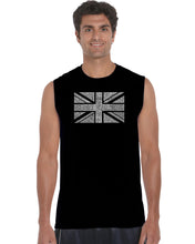 Load image into Gallery viewer, UNION JACK - Men&#39;s Word Art Sleeveless T-Shirt