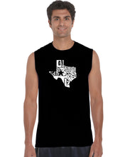 Load image into Gallery viewer, Everything is Bigger in Texas - Men&#39;s Word Art Sleeveless T-Shirt