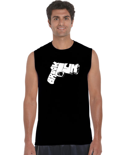 BROOKLYN GUN - Men's Word Art Sleeveless T-Shirt