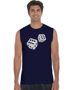 DIFFERENT ROLLS THROWN IN THE GAME OF CRAPS - Men's Word Art Sleeveless T-Shirt