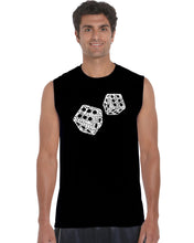Load image into Gallery viewer, DIFFERENT ROLLS THROWN IN THE GAME OF CRAPS - Men&#39;s Word Art Sleeveless T-Shirt