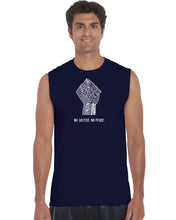 Load image into Gallery viewer, No Justice, No Peace - Men&#39;s Word Art Sleeveless T-Shirt