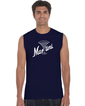Load image into Gallery viewer, Martini - Men&#39;s Word Art Sleeveless T-Shirt