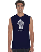 Load image into Gallery viewer, OCCUPY FIGHT THE POWER - Men&#39;s Word Art Sleeveless T-Shirt